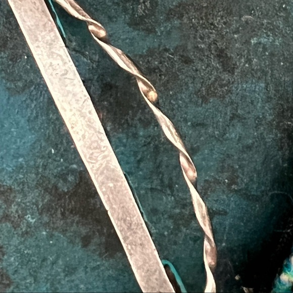 Vintage Native American Sterling Silver Turquoise Pendant - Picture 9 of 10